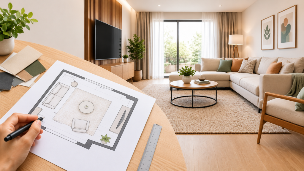 How To Plan Living Room | Easy Method For Planning.